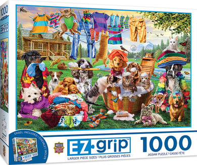Laundry Day Rascals 1000 Piece Easy Grip Puzzle
