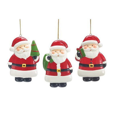 Ceramic Santa Claus Ornament Set