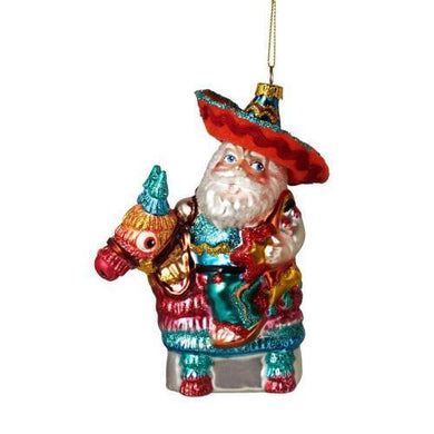 Santa on Pinata Ornament