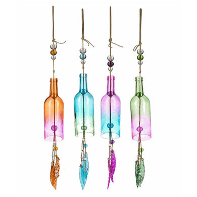 Bottle Wind Chime With Feather