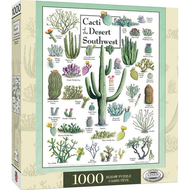 Poster Art - Cacti of the Desert Southwest 1000 Piece Jigsaw Puzzle