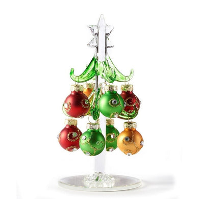 Blown Glass Tree with Ornaments