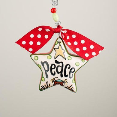 Peace Star Puff Ornament