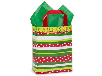 Celebration Stripe Plastic Gift Bags Cub Size