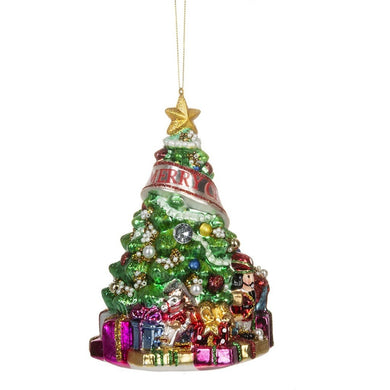 Glass Merry Christmas Tree Ornament