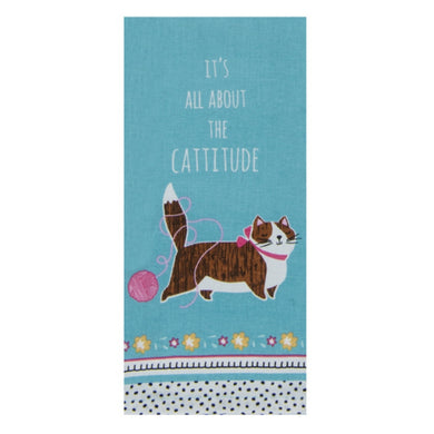 All About The Cattitude Tea Towel