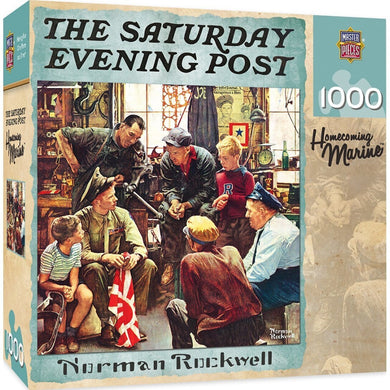 Saturday Evening Post - Homecoming Marine 1000 Piece Jigsaw Puzzle by Norman Rockwell