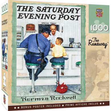 Saturday Evening Post - The Runaway 1000 Piece Jigsaw Puzzle by Norman Rockwell